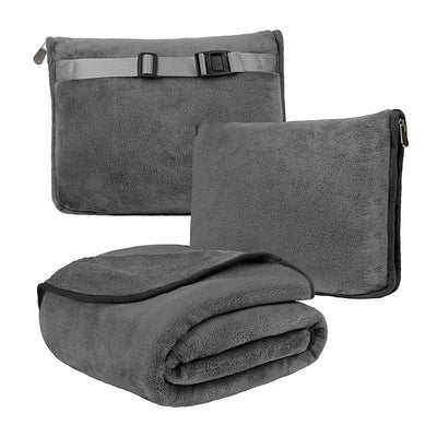 Multifunctional 2-in-1 Travel Plane Pillow And Blanket + Storage