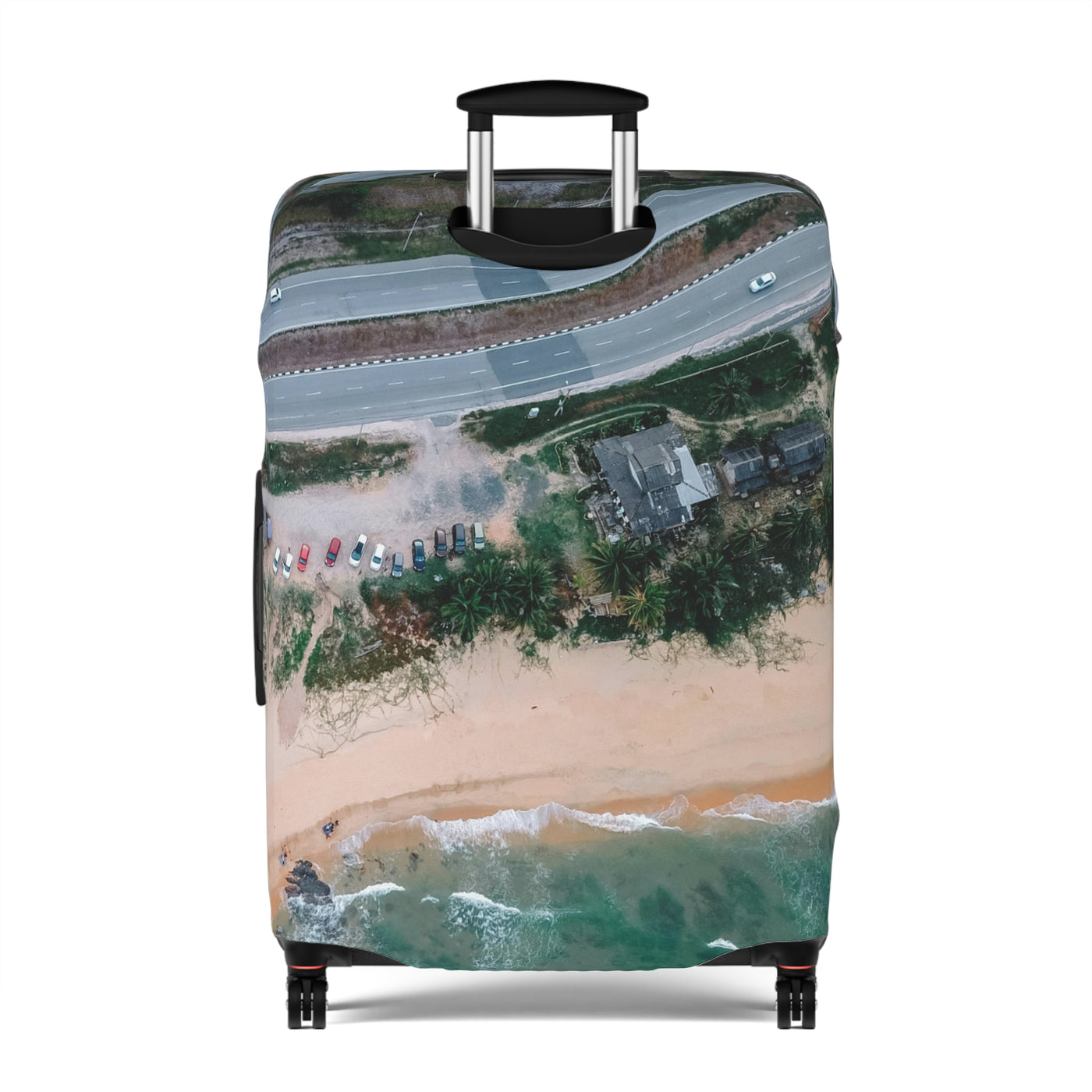 Beach Vibes Luggage Cover | Travel Accessory, Personalized Suitcase Protector, Vacation Gift, Summer Travel Decor, Coastal Design