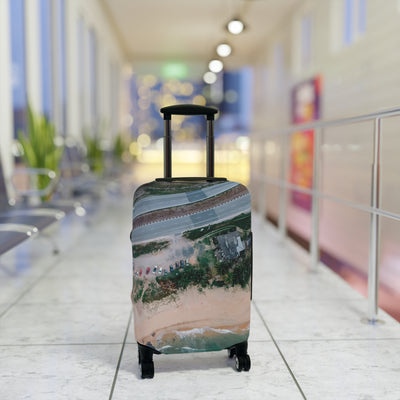 Beach Vibes Luggage Cover | Travel Accessory, Personalized Suitcase Protector, Vacation Gift, Summer Travel Decor, Coastal Design