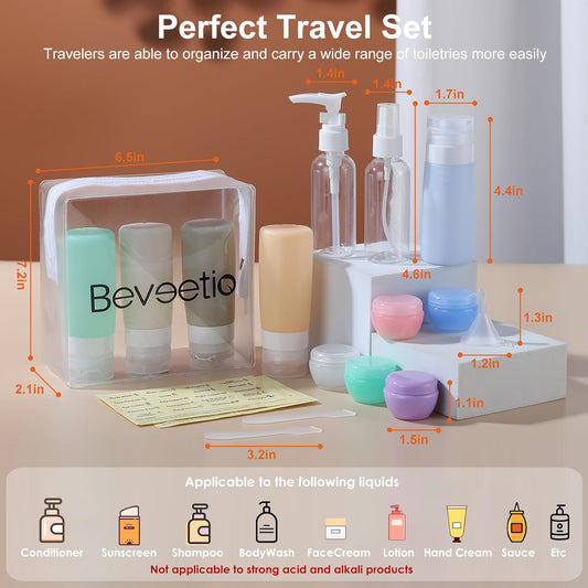 Travel Bottles 15 Pack TSA Approved