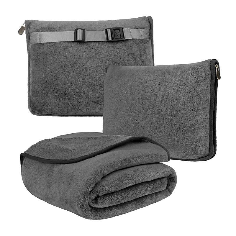 Multifunctional 2-in-1 Travel Plane Pillow And Blanket + Storage