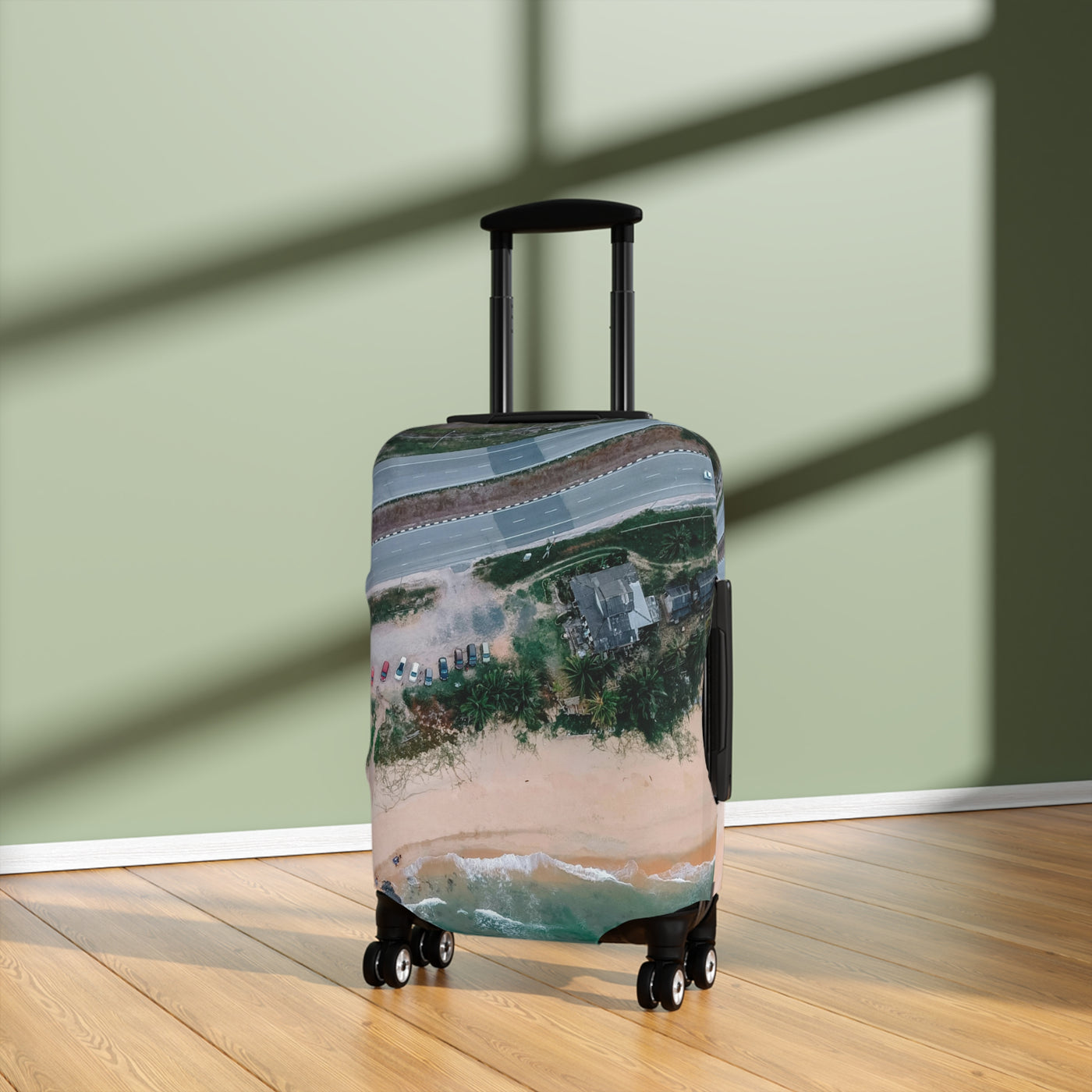 Beach Vibes Luggage Cover | Travel Accessory, Personalized Suitcase Protector, Vacation Gift, Summer Travel Decor, Coastal Design
