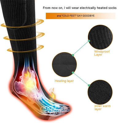 Ski Warm Invisible Charging Heating Socks