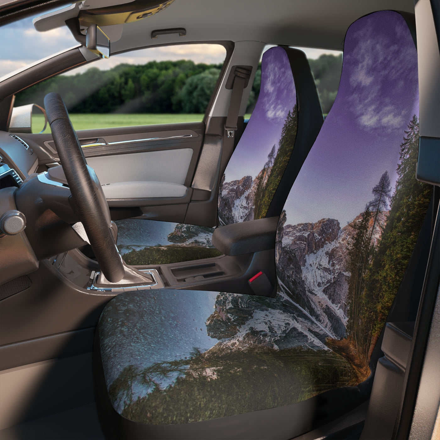 Scenic Mountain Lake Car Seat Covers