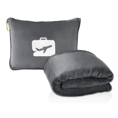 Multifunctional 2-in-1 Travel Plane Pillow And Blanket + Storage